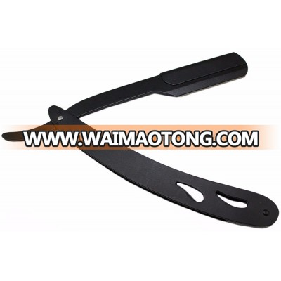 Matte Black Folding Straight Razor Barber Straight Razor